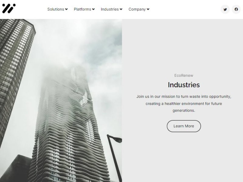 Mega Menu for a Startup Company Website